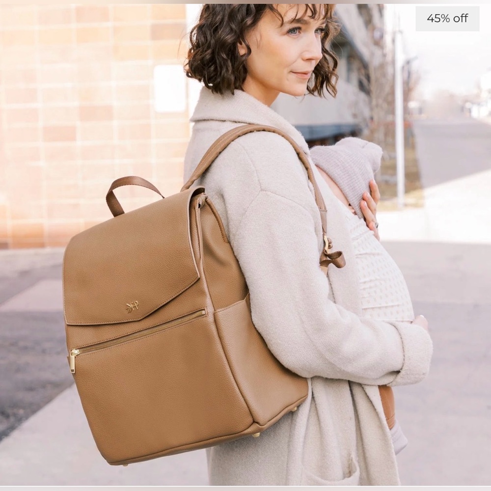 Freshly Picked Tan Backpack Diaper Bag